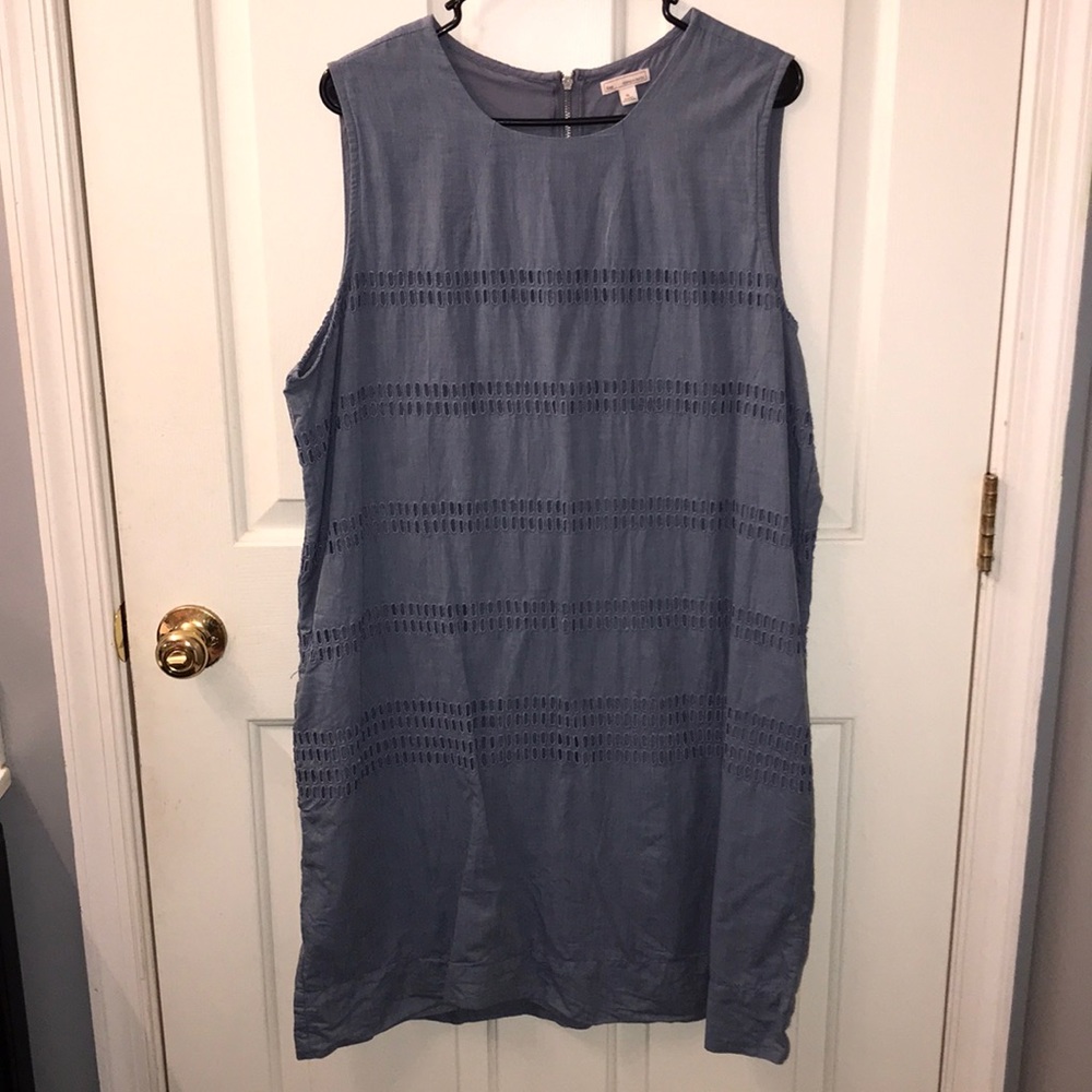 Blue dress with eyelet holes